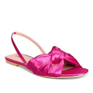 Vaila Lila Sateen Knot Front Ankle Strap. 💥Sz 14.  New.  Fuscia